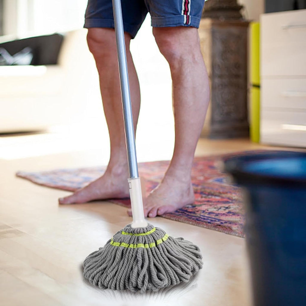 ALVENZA Self Wringing Mop – Stainless Steel Handle for Easy Floor Cleaning