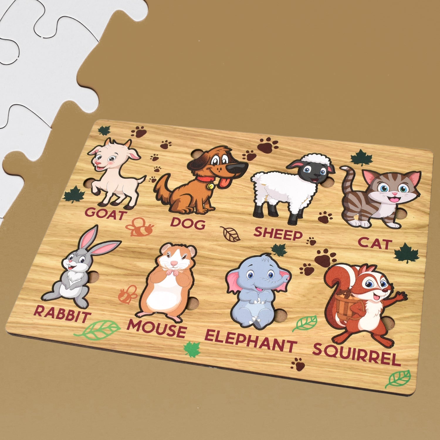 Wooden Animal Puzzle Educational Learning Board | Inventive Play