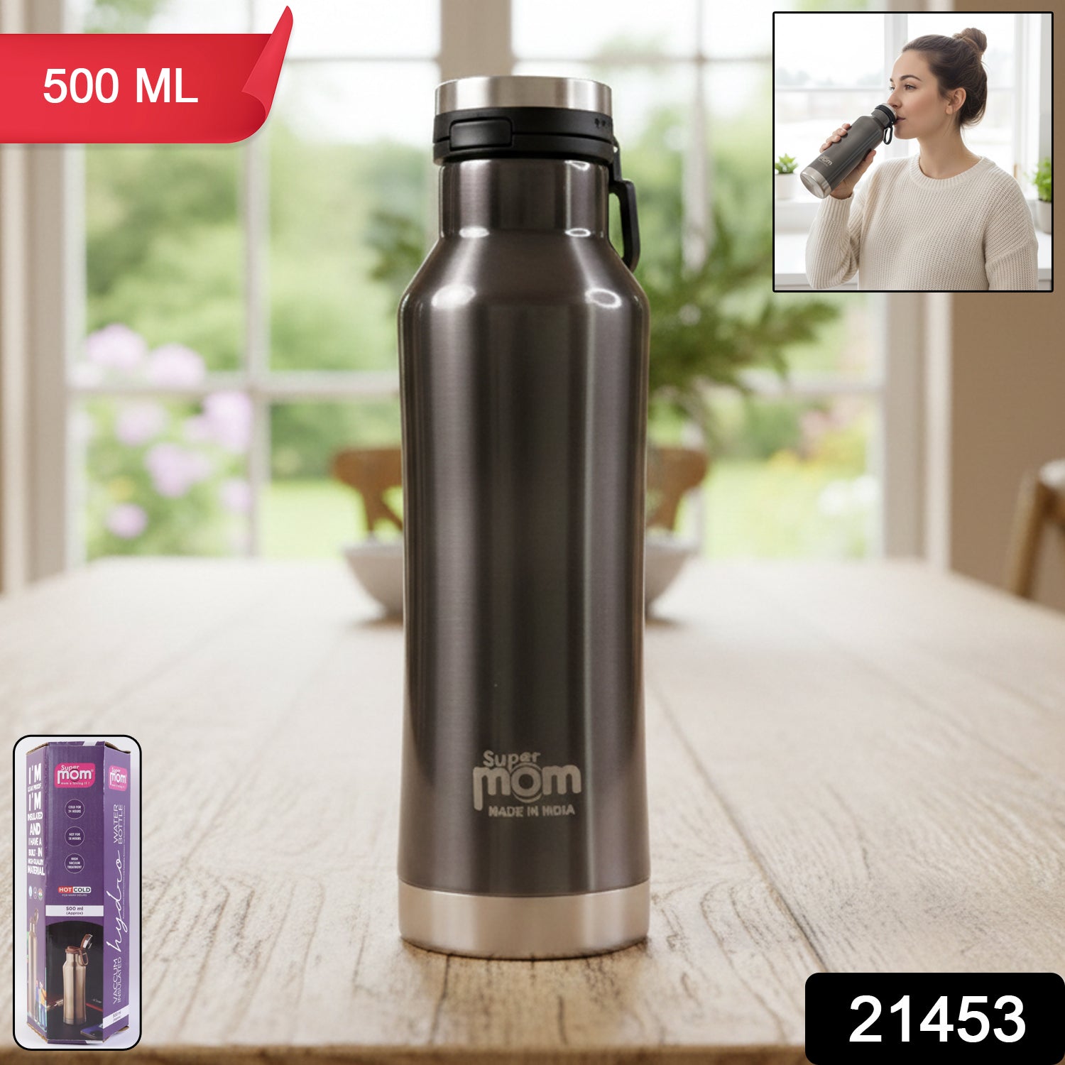 ALVENZA Insulated Hydro Water Bottle 500ml – Stainless Steel Vacuum Flask