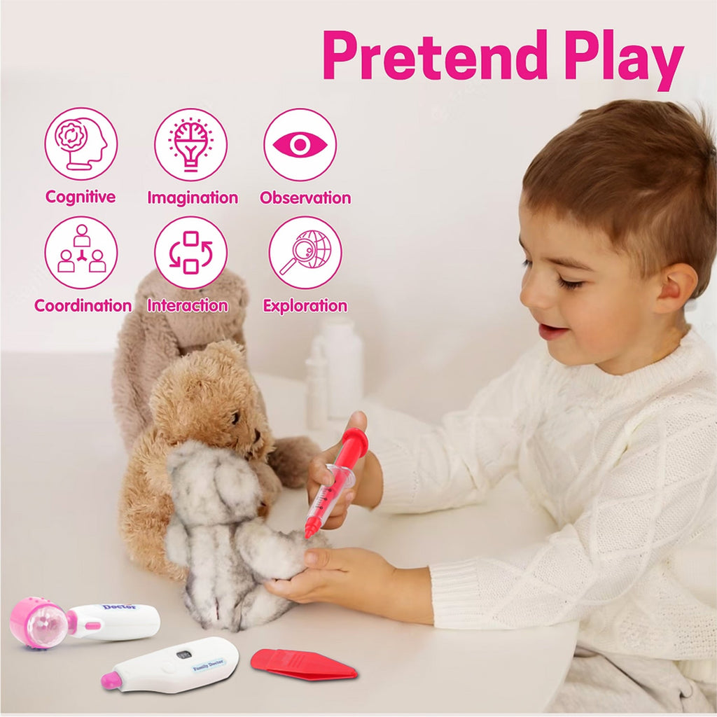 ALVENZA Kids Doctor Set with Trolley & LED Light Instruments | Aditi