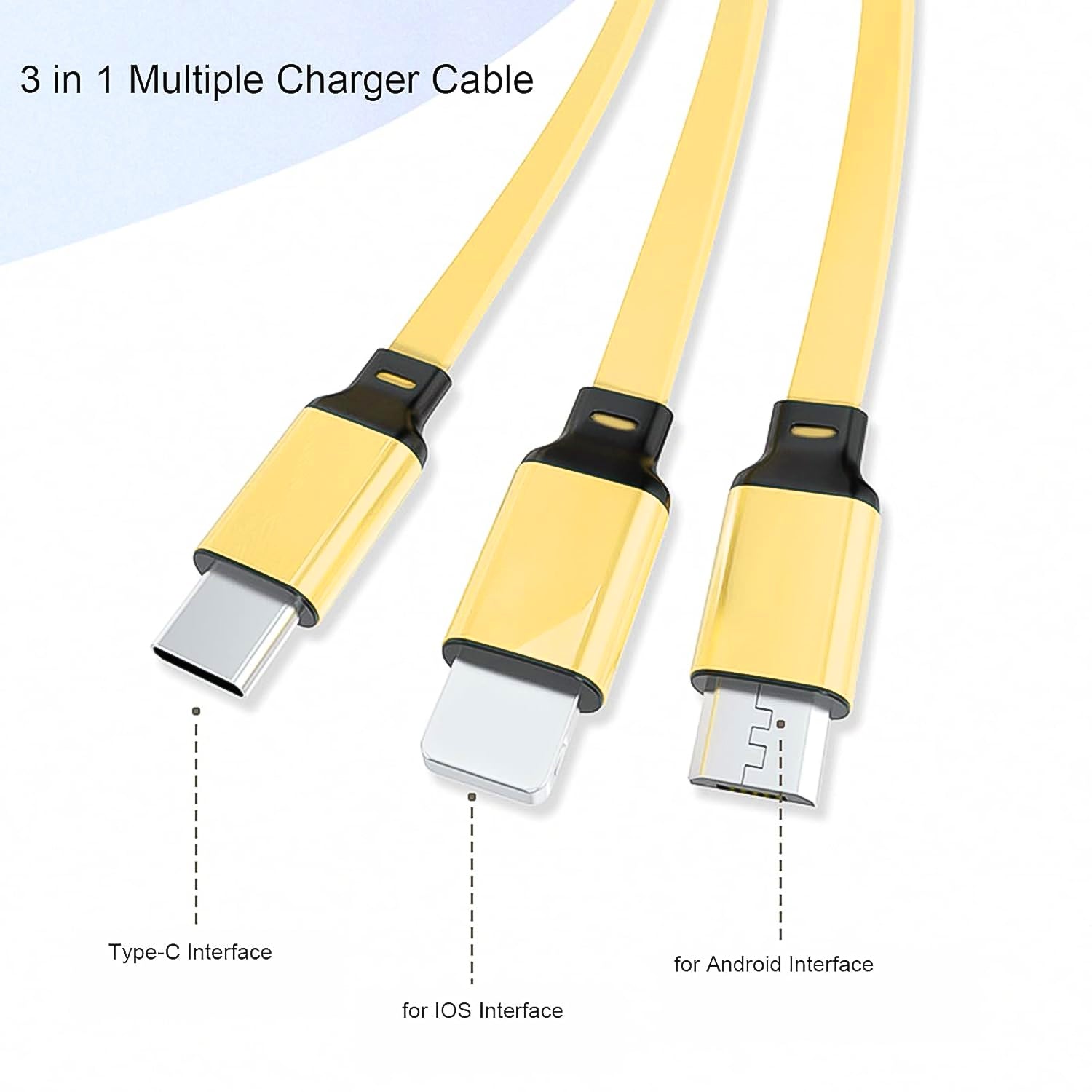 ALVENZA Retractable Charging Cable – 3-in-1 Universal Type C Micro USB | Indo Glow