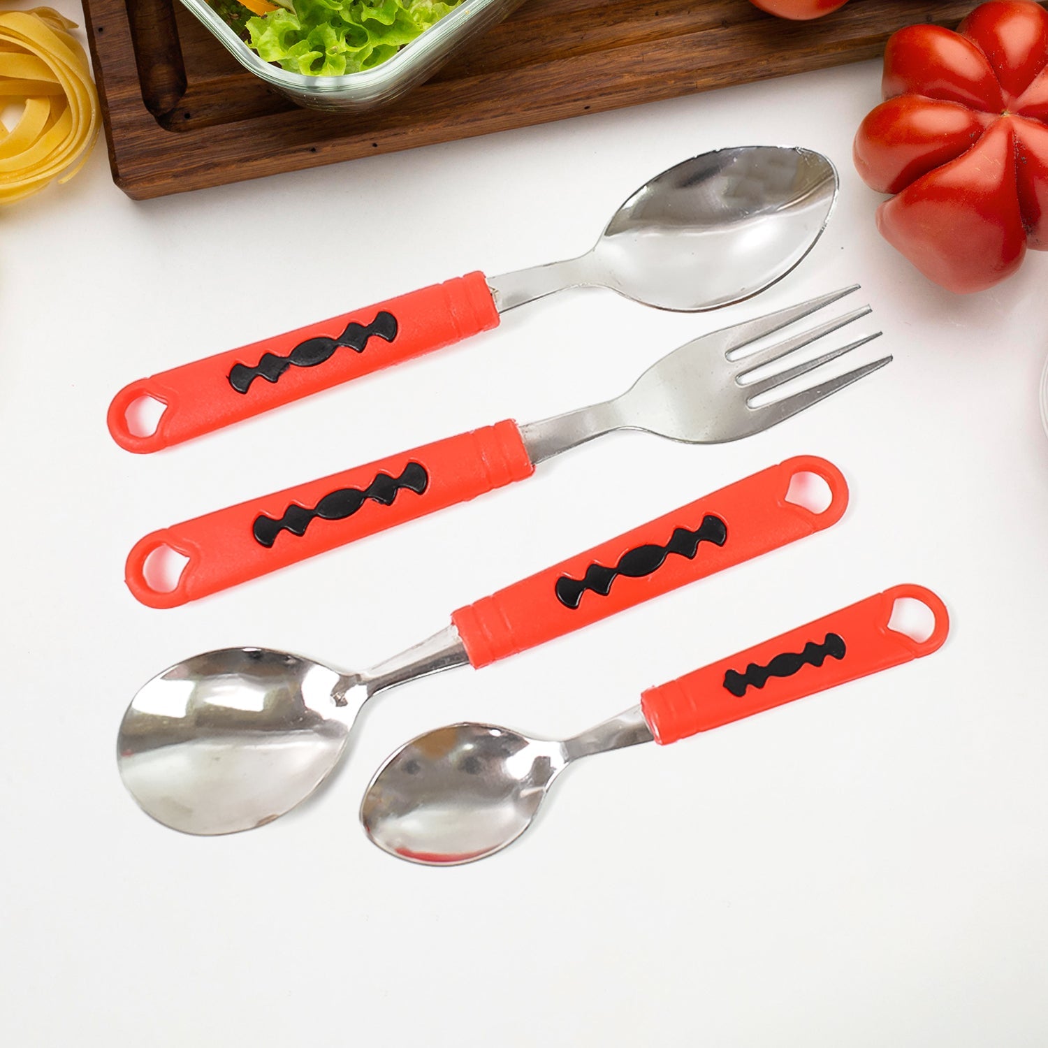Stainless Steel Cutlery Set 24-Piece with Stand | Serve Stellar - Back View