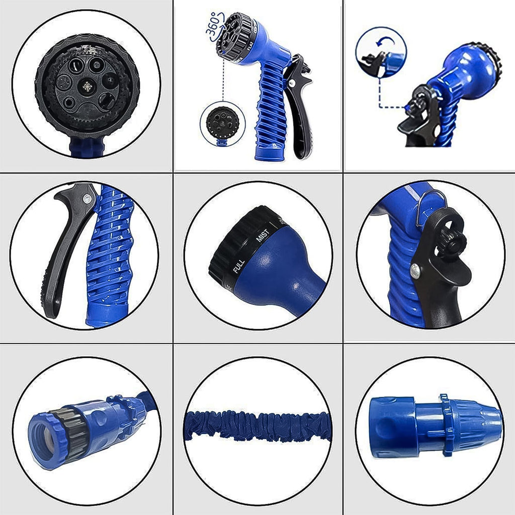 Expandable Garden Hose 4m with Spray Gun - Back View