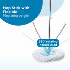 ALVENZA 360 Spin Mop with Wheels – Microfiber, Auto-Fold Handle | Ganesh