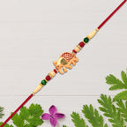 ALVENZA Elephant Rakhi – Handcrafted Traditional Design for Raksha Bandhan