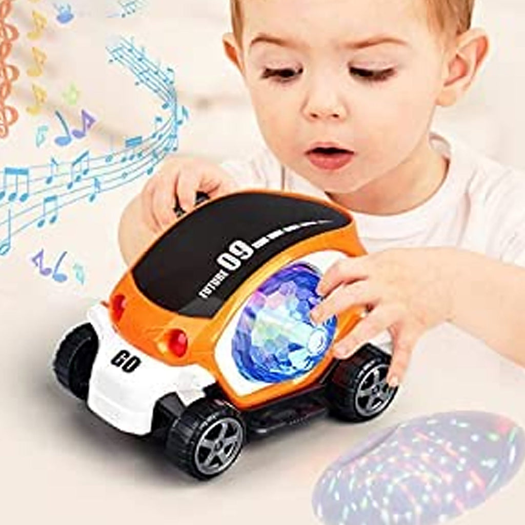 ALVENZA Rotating Stunt Car Toy – 360° Bump & Go Fun | Spark Tots