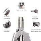Nose Hair Clipper Stainless Steel Manual Trimmer | Calm & Curl - Front View