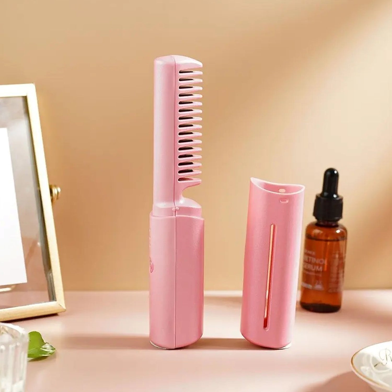 Rechargeable Mini Hair Straightener – Cordless Flat Iron | Calm & Curl