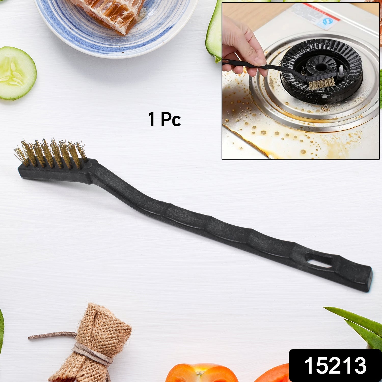 Brass Wire Brush Multi-Purpose Cleaning & Rust Removal | Velvet Wipe - Side View