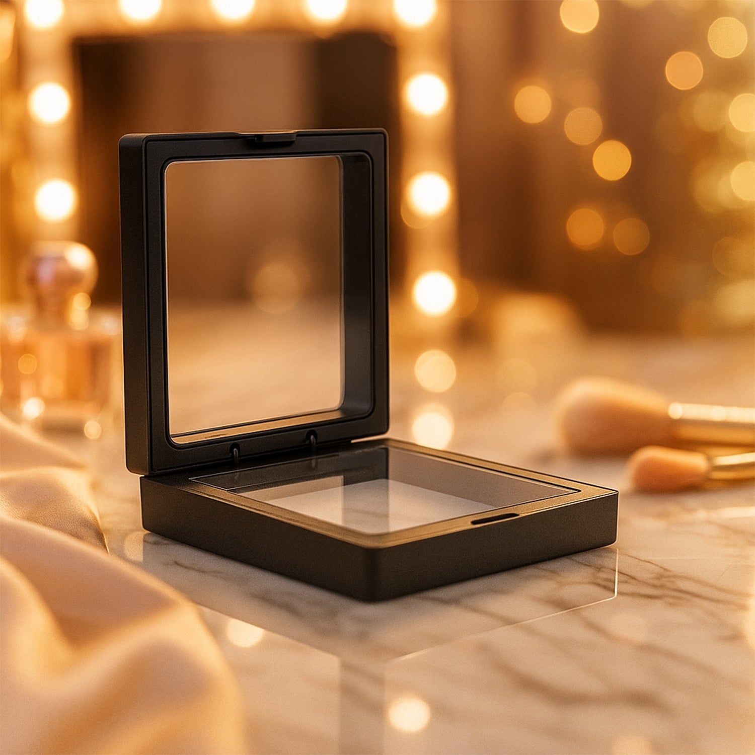 Jewellery Display Box Elegant Floating Design for Showcasing - Front View