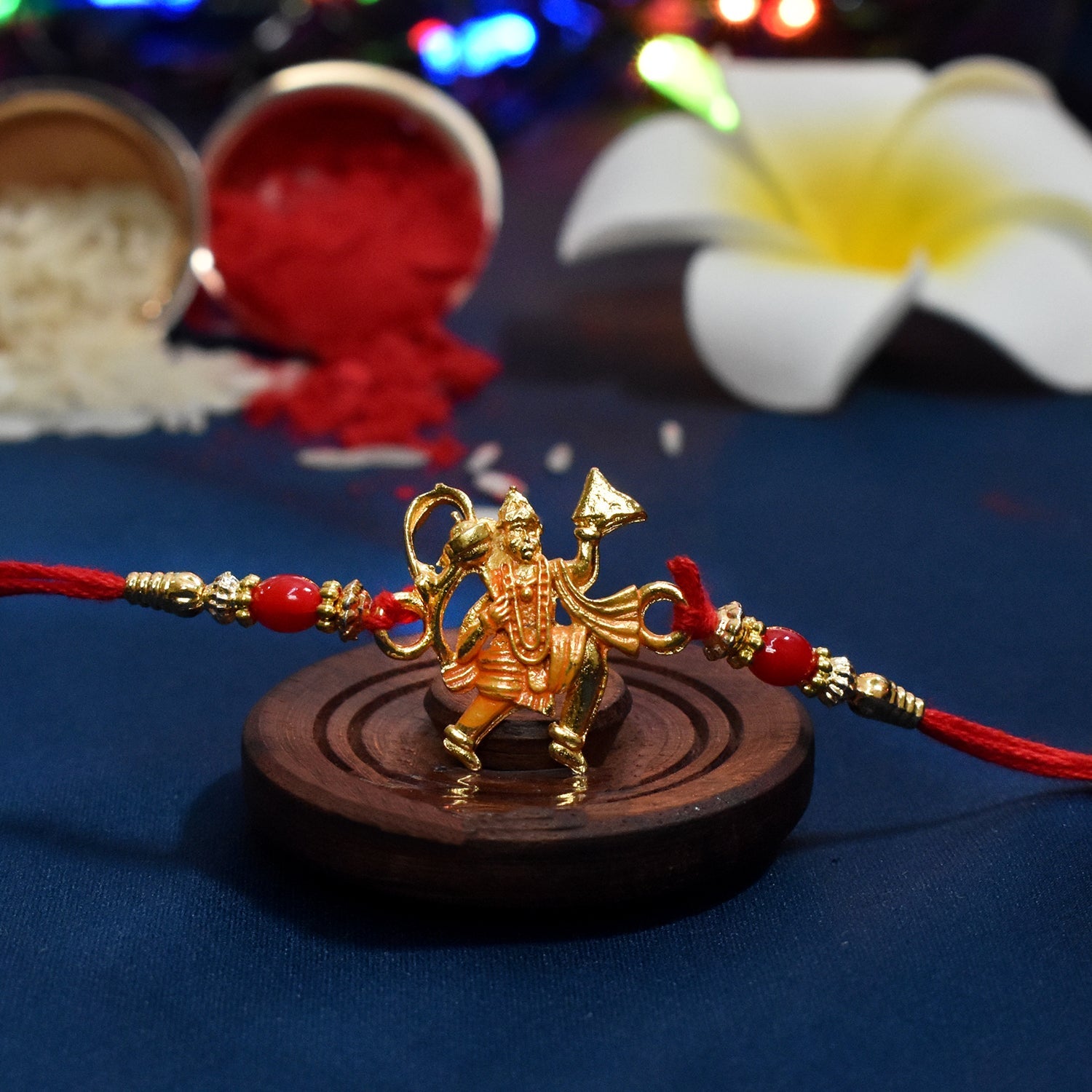 ALVENZA Hanumaan ji Rakhi – Dronagiri Mountain symbol of protection and devotion