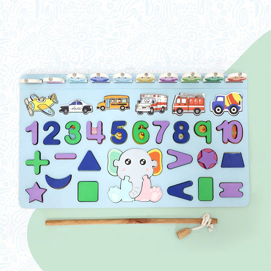 ALVENZA Wooden Number Puzzle – Magnetic Learning Board | Aditi