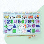 ALVENZA Wooden Number Puzzle – Magnetic Learning Board | Aditi