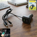 ALVENZA RGB Breathing Light Car USB Charger – Multi Port Fast Charging