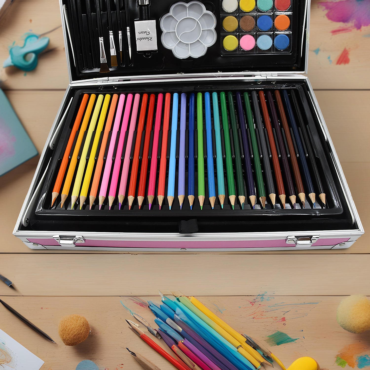 Kids Art Set 145 Pcs Unicorn Drawing & Painting Kit - Detail View 5