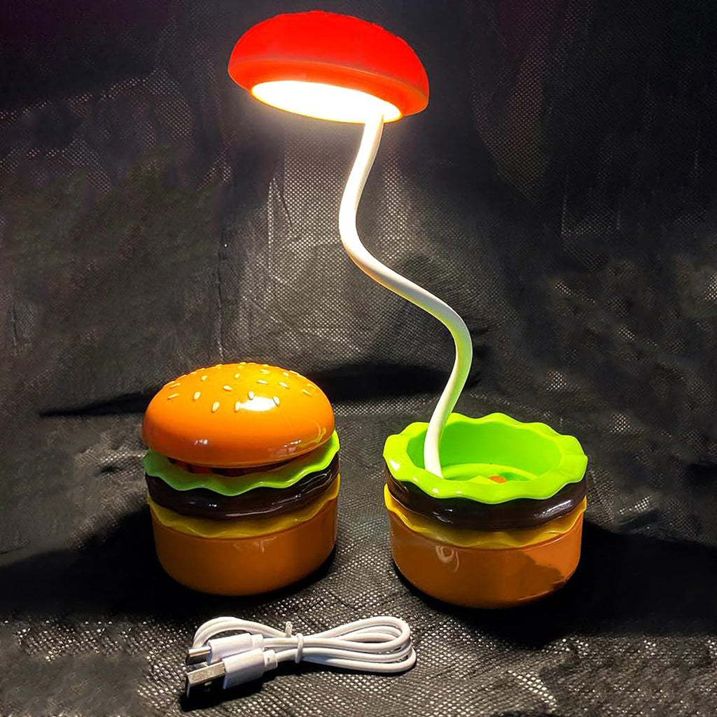 ALVENZA Burger LED Night Lamp – Folding & Rechargeable | Indo Glow