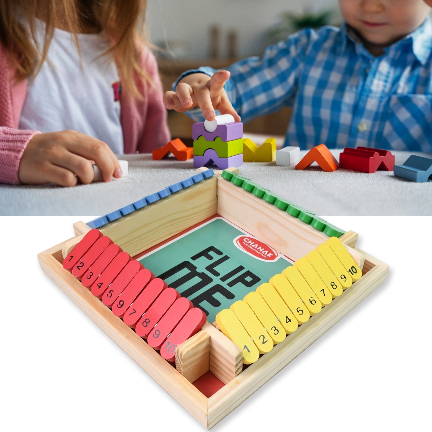 Shut The Box Game Classic Wooden Dice for Family Fun | Aditi - Front View