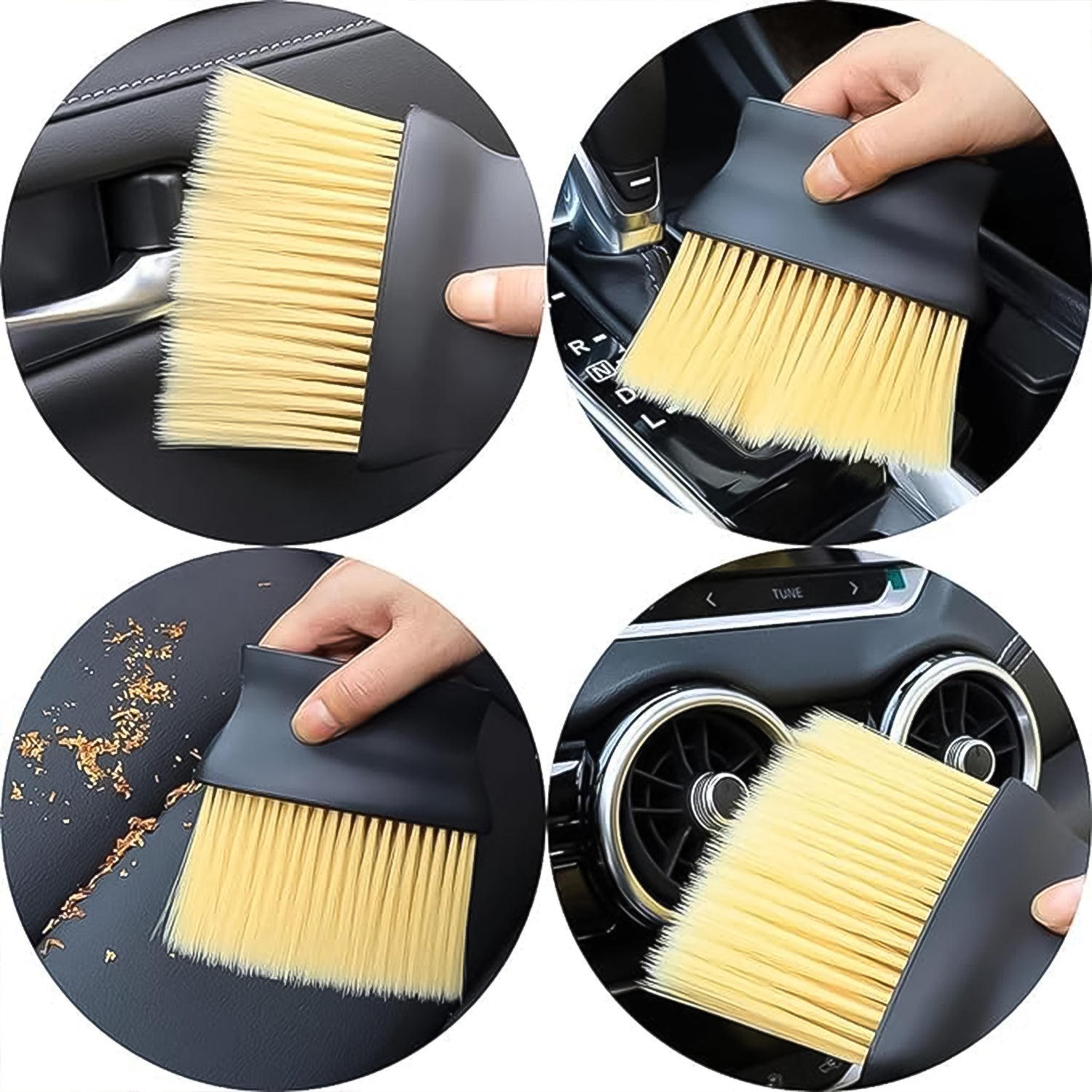 ALVENZA Multipurpose Cleaning Brush – Car & Keyboard Duster | Velvet Wheels