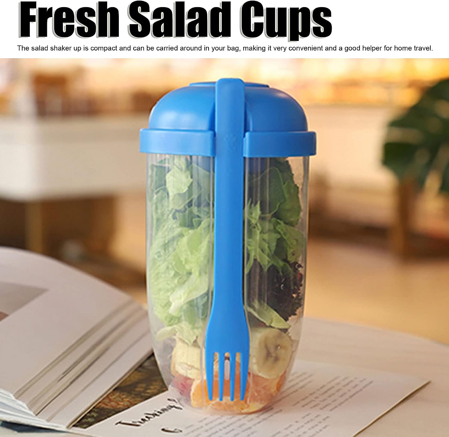 Fruit and Vegetable Salad Cups Easy to Clean and Portable for Travel - Detail View 5