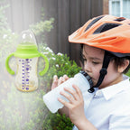 Plastic Baby Feeding Bottle Leakproof with Handles & Straw 300ml | Feedora