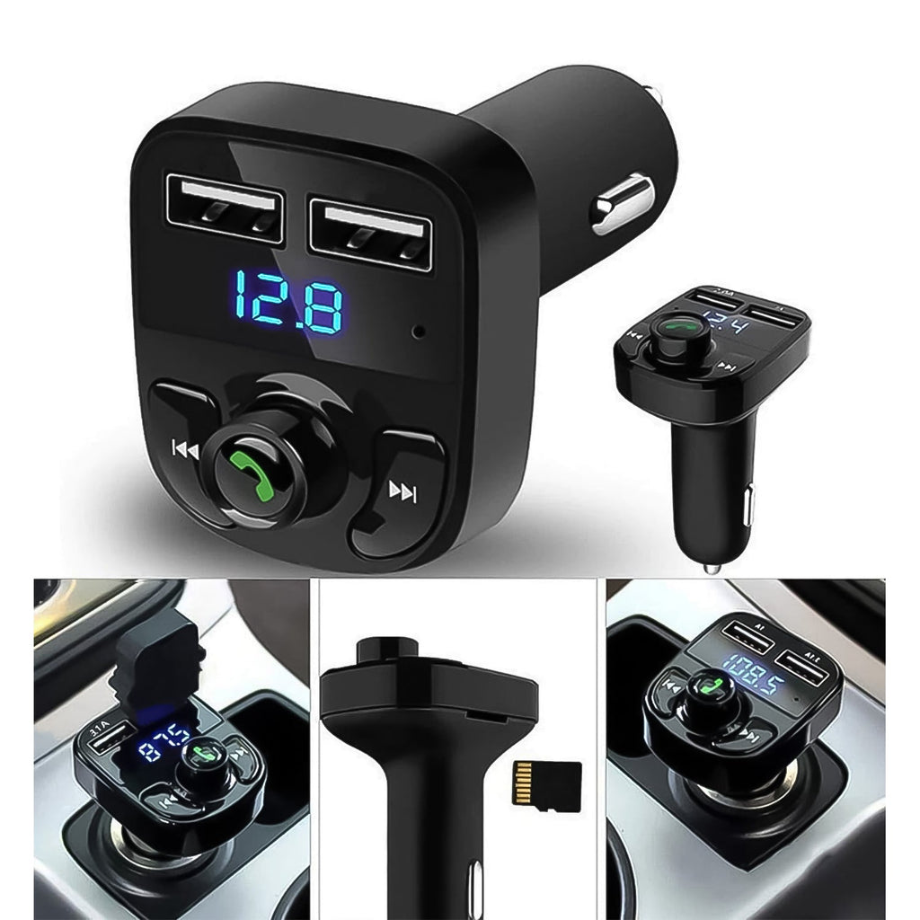 ALVENZA Car Bluetooth FM Transmitter – Dual USB Fast Charger | RaceVault