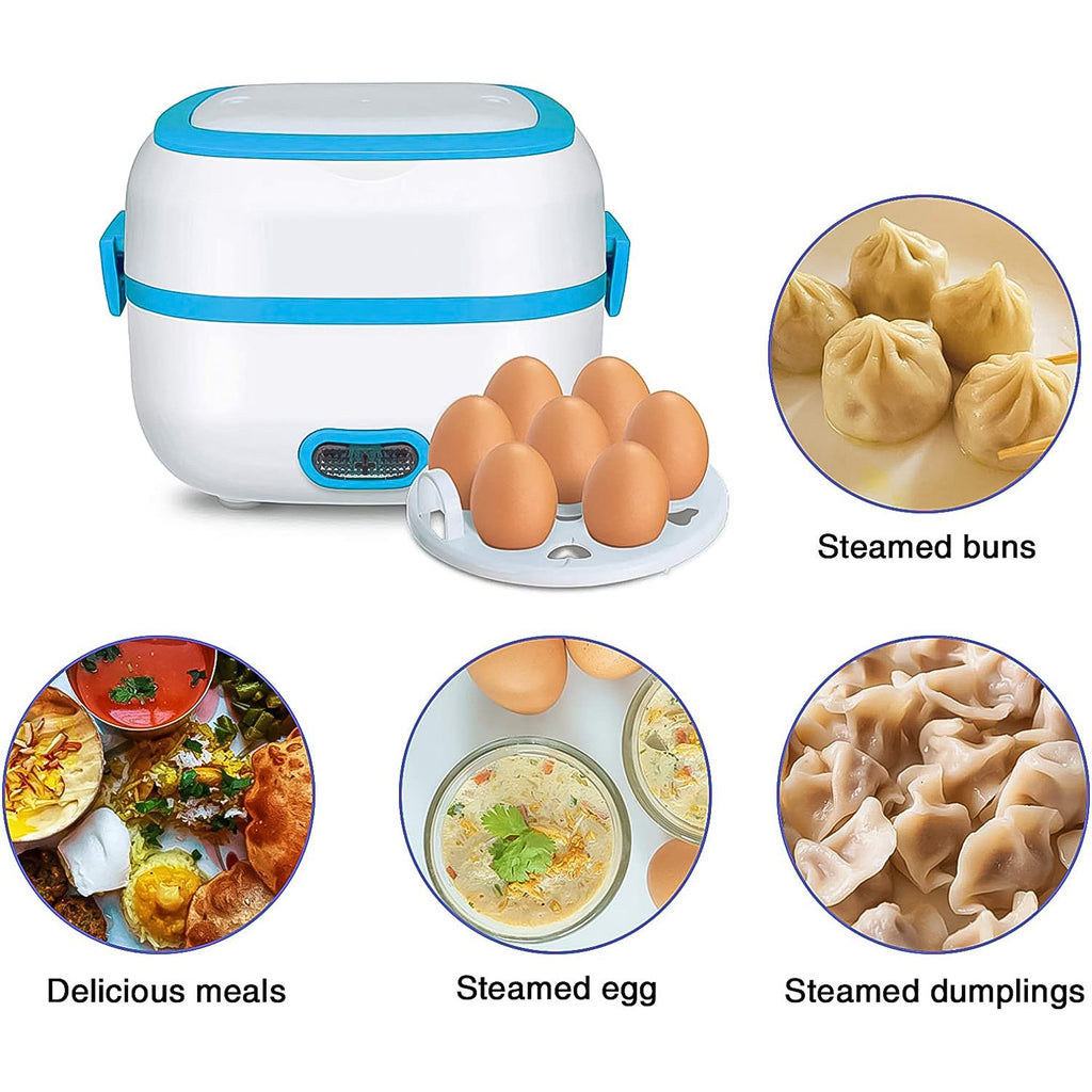 Electric Lunch Box 3-in-1 Stainless Steel Food Heater | Lunchie Bunchie - Back View