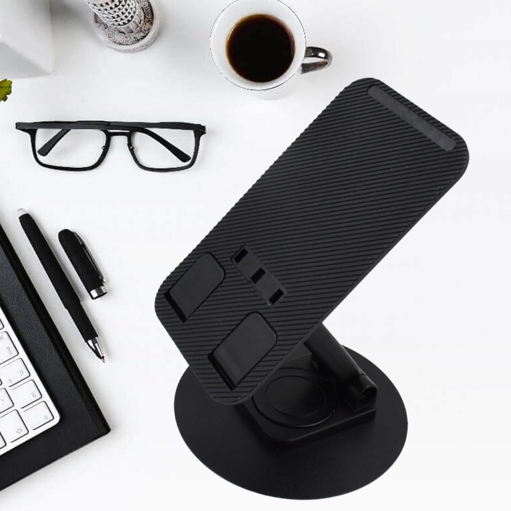ALVENZA Rotating Mobile Stand – Foldable, Adjustable Phone Holder | Deskrova