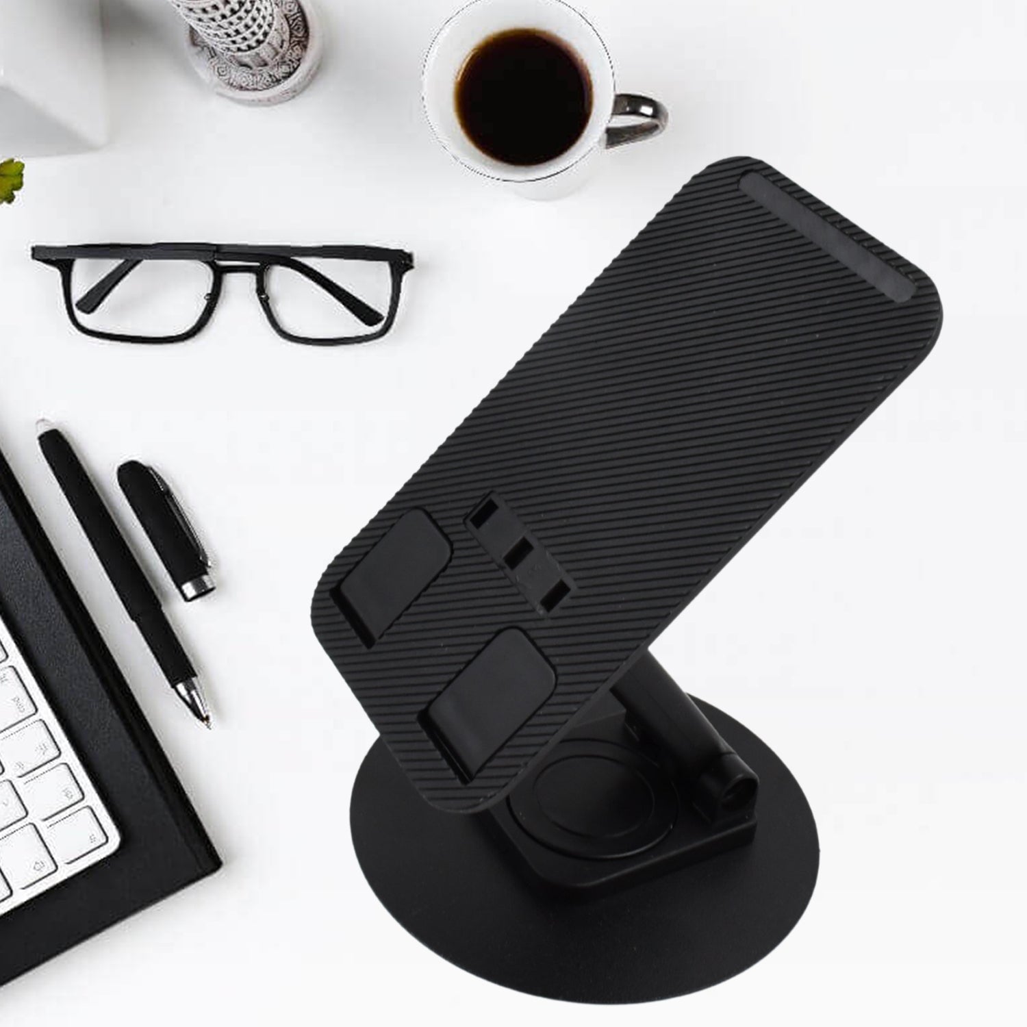 ALVENZA Rotating Mobile Stand – Foldable, Adjustable Phone Holder | Deskrova
