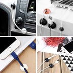 ALVENZA Cable Organiser Clips – Self-Adhesive Wire Management (10 Pc) | DigixDrive