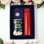 ALVENZA Personalized Temperature Water Bottle – Stylish Gift Set 3 Pc