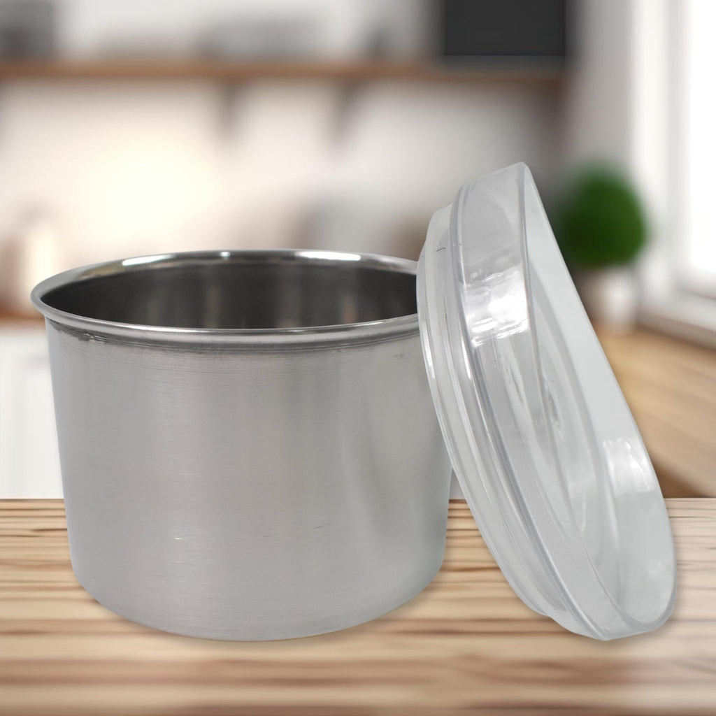 Stainless Steel Airtight Container 500ml See-Through Lid | Konvex - Front View