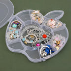 Apple Shape Jewellery Box Transparent Plastic Organizer | LilyGleam - Front View