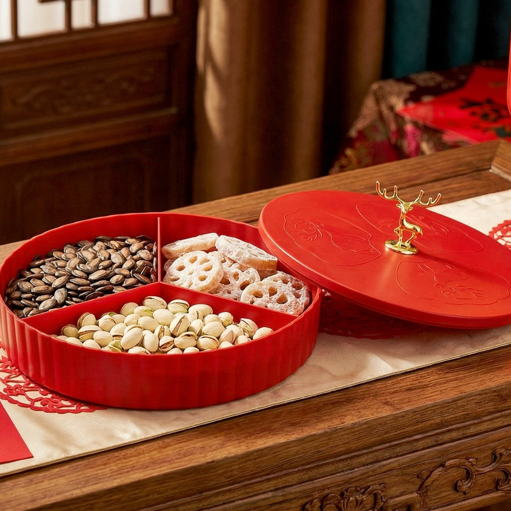 ALVENZA Dry Fruit Serving Tray – 2 Layer Multipurpose Snack Organizer