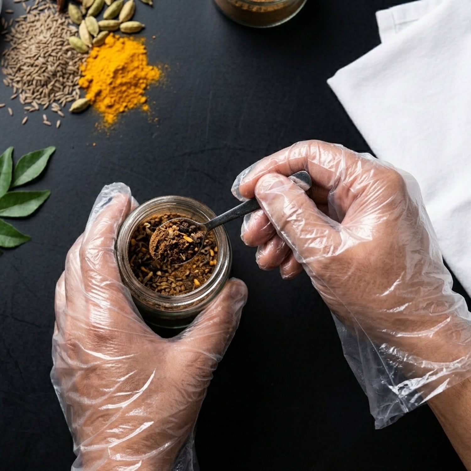 Disposable Plastic Gloves Pack of 100 for Kitchen & Food Handling