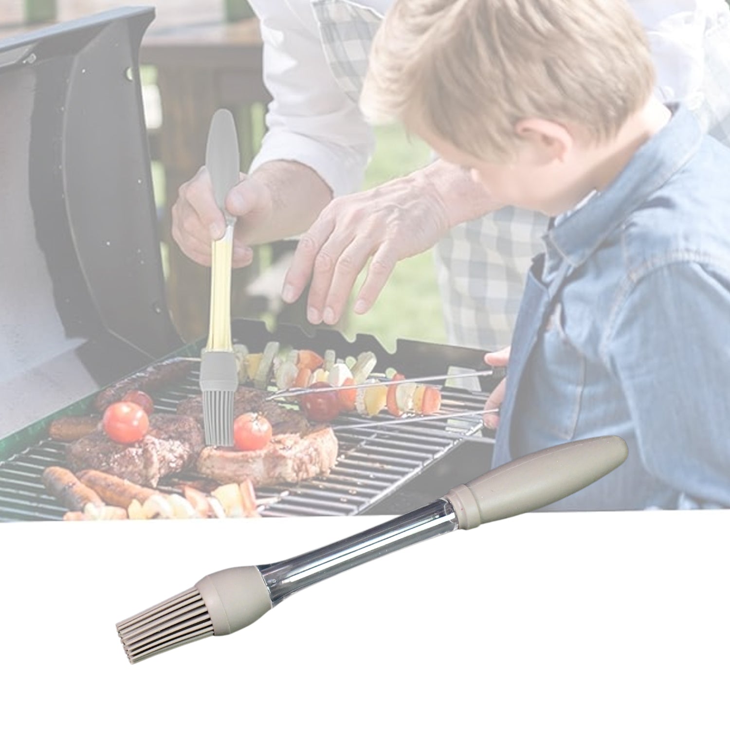 Silicone Oil Brush Easy Dispensing for Grilling & Baking - Front View