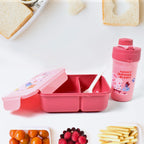 Leak-Proof Lunch Box 2 Compartment Set with Bottle & Fork | Lunchie Bunchie