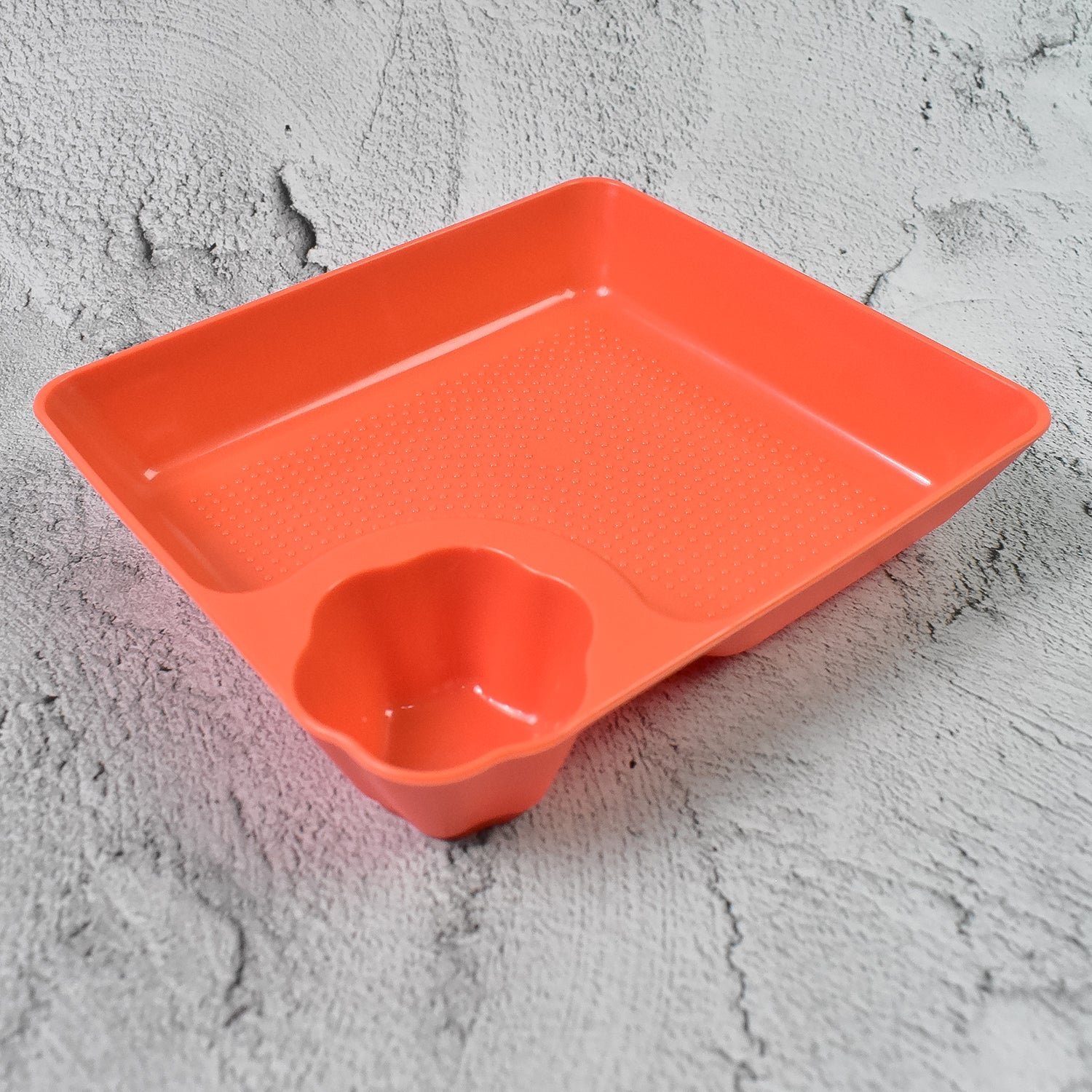 Plastic Plates with Dipping Saucer Perfect for Snacks & Party Serveware - Detail View 5