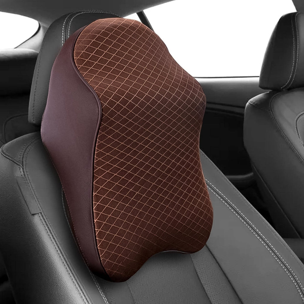 ALVENZA Memory Foam Car Neck Pillow – Ergonomic Support for Driving | Velvet Wheels