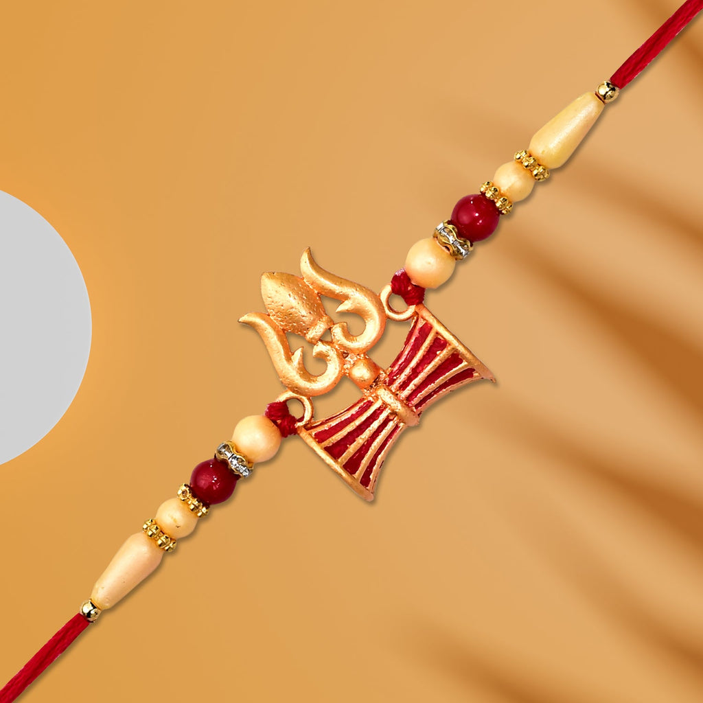ALVENZA Shiva Trishul Rakhi - Divine Protection & Strength Symbol