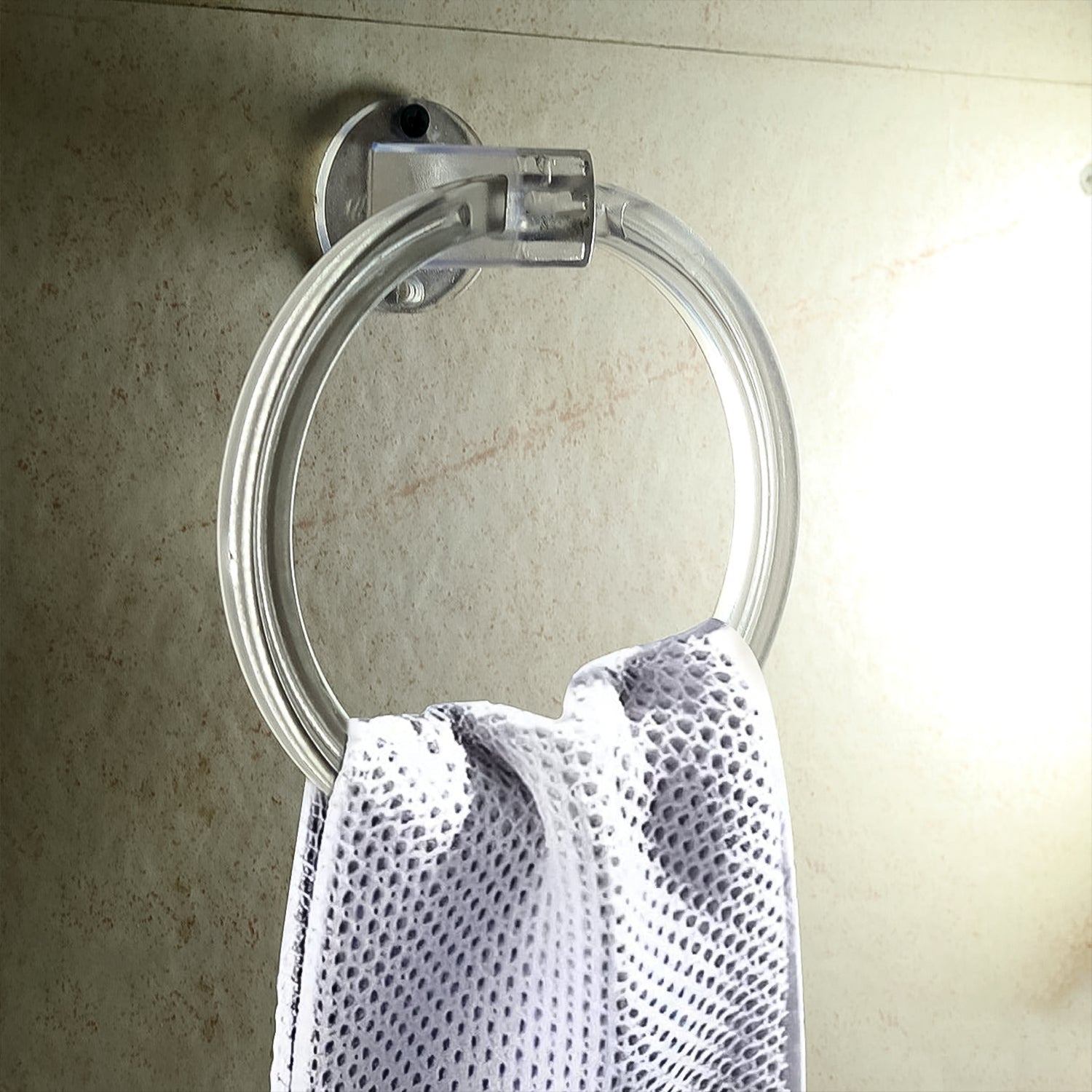 ABS Towel Ring Unbreakable Wall Mounted Holder | BathNova - Front View