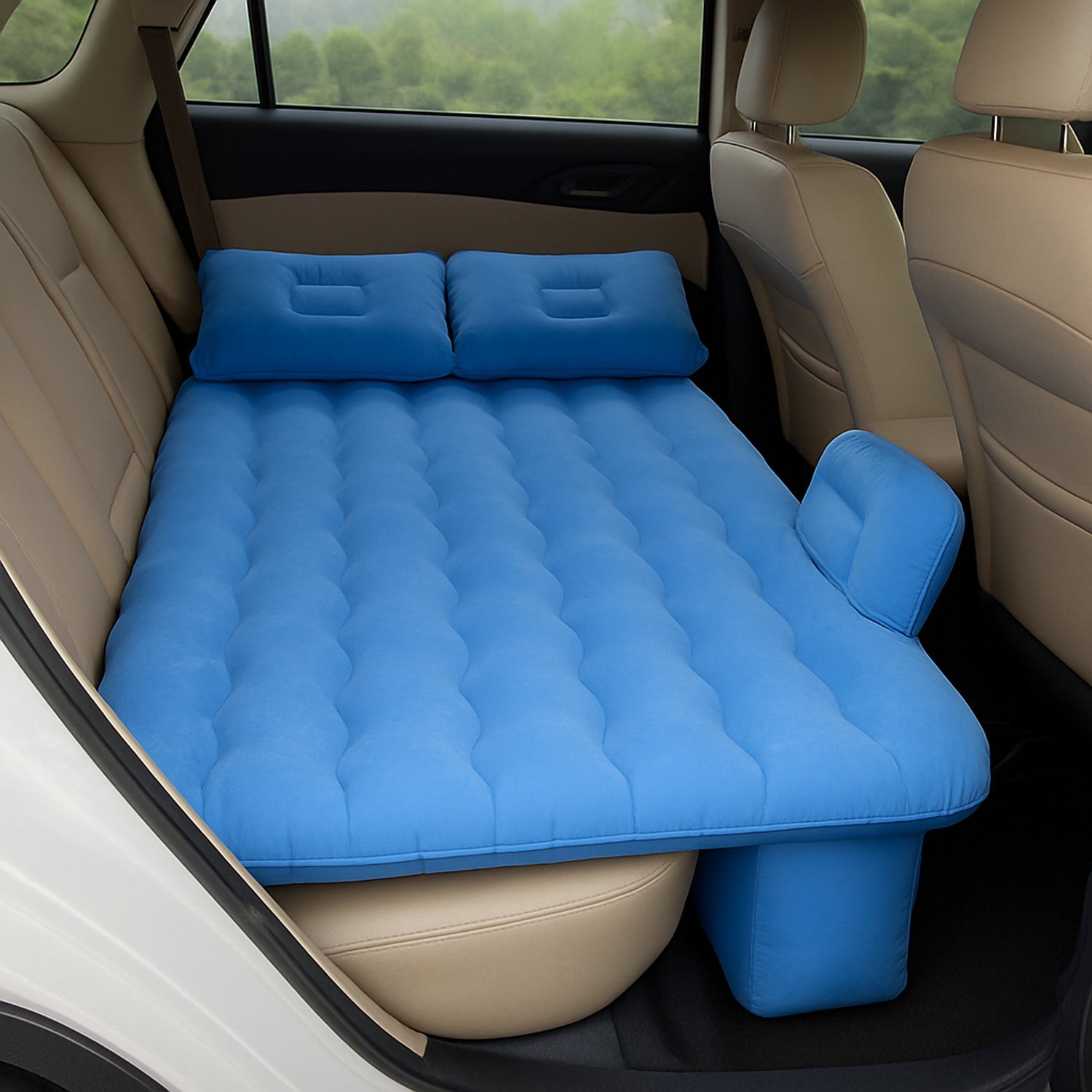ALVENZA Inflatable Car Backseat Air Mattress – Portable Comfort with Pump & Pillows, Car Sofa