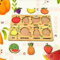 Wooden Fruit Puzzle Toddler Learning Board | Inventive Play