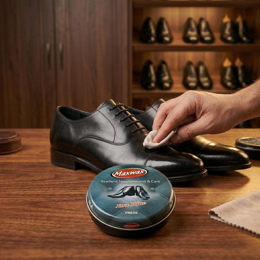 Black Shoe Polish Cream Long-lasting Shine & Easy Application - Front View