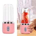 Portable Juicer Blender 520ml USB Rechargeable, 2-Pc Set | Grippy - Front View