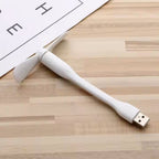 Portable USB Fan Set Mini Fan, LED Light & Cable - Front View