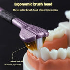 3-Sided Toothbrush Soft Bristle Set for Complete Oral Care | BrushedUp - Front View
