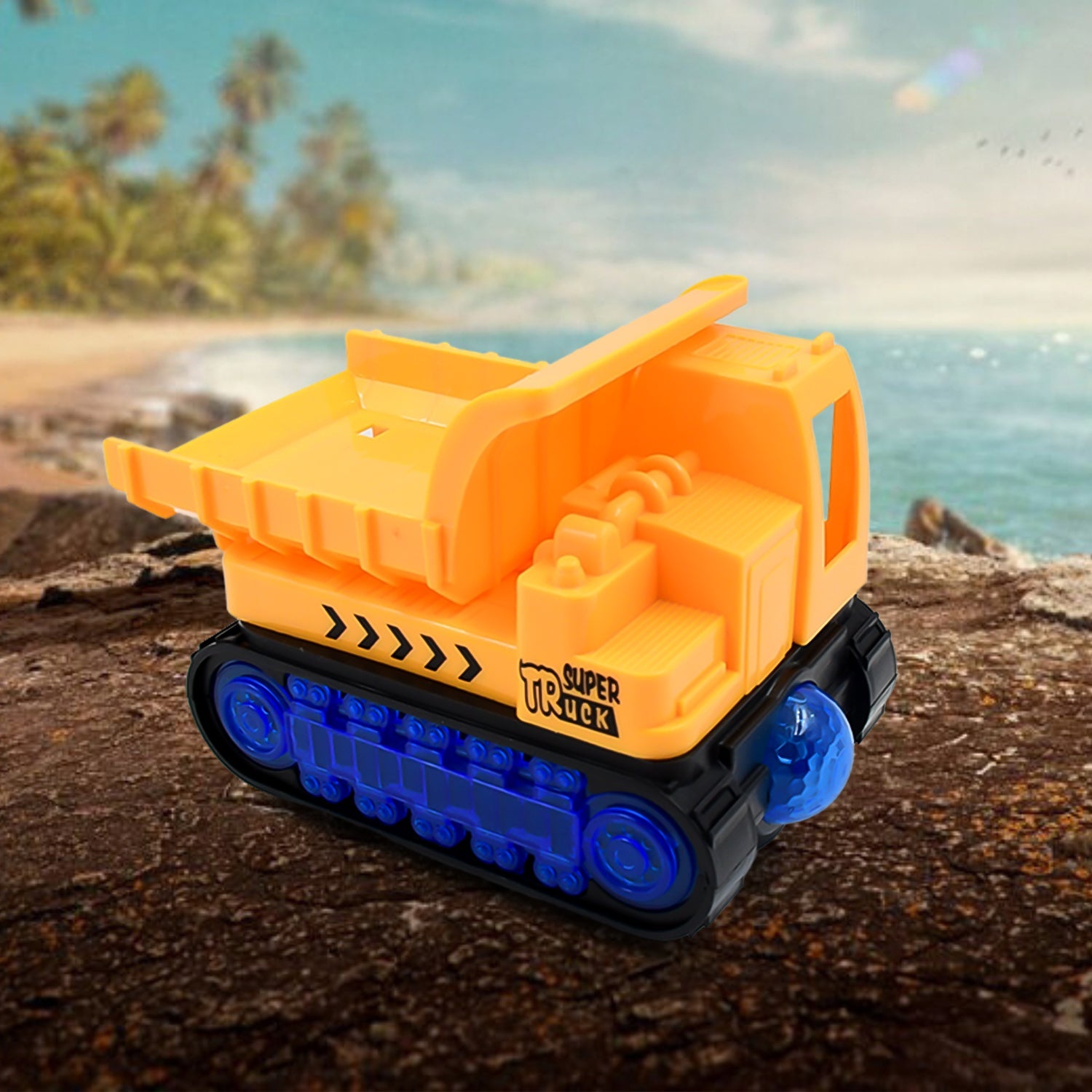 ALVENZA Dump Truck Toy for Kids – Self-Driving, Lights & Music | Little Blocks
