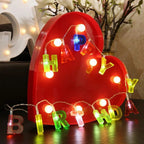 Happy Birthday LED String Lights Battery Operated Multicolour - Detail View 6