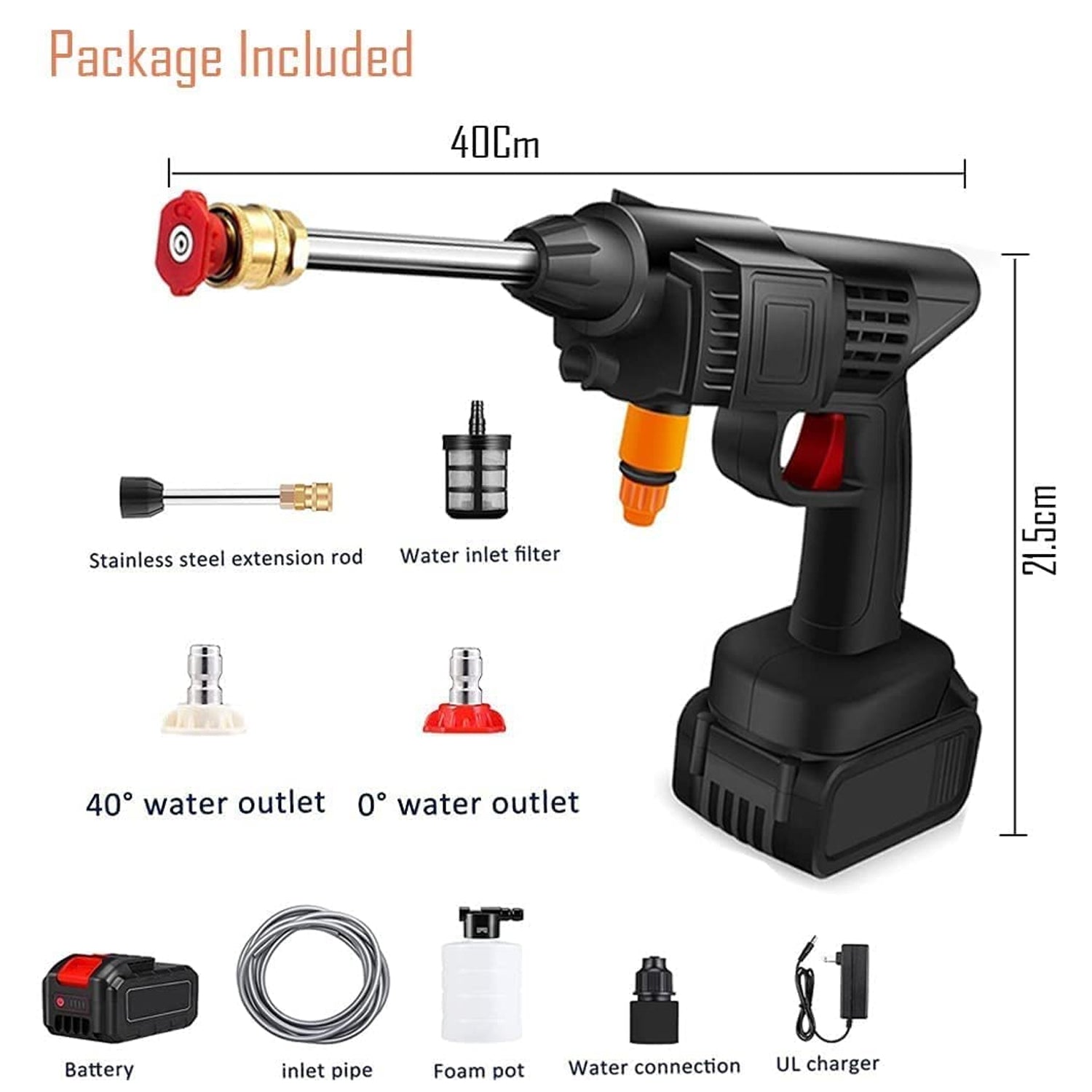 ALVENZA Cordless Car Pressure Washer – 48V Portable Cleaning Kit | Velvet Wheels