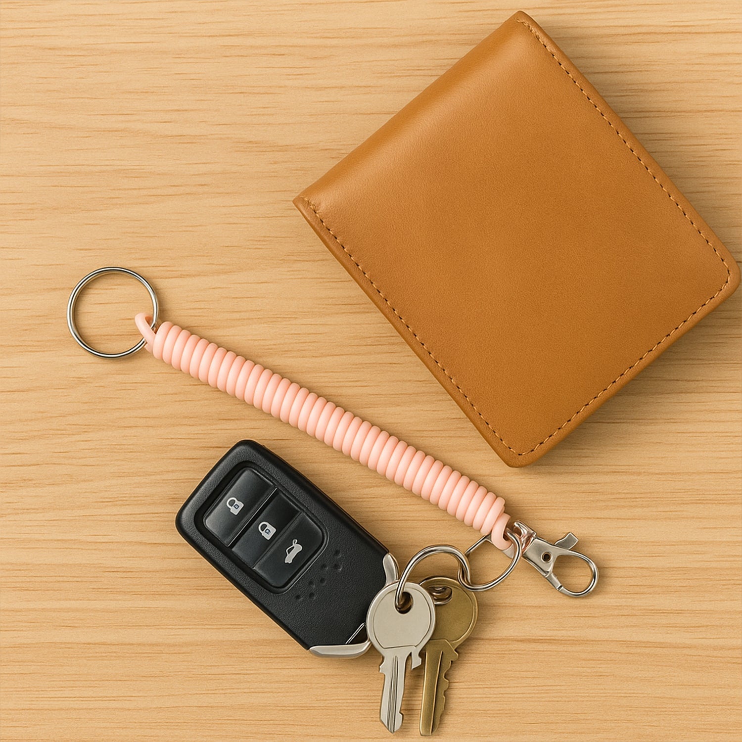 ALVENZA Spiral Coil Keychain Bracelet – Flexible & Durable Wrist Key Holder